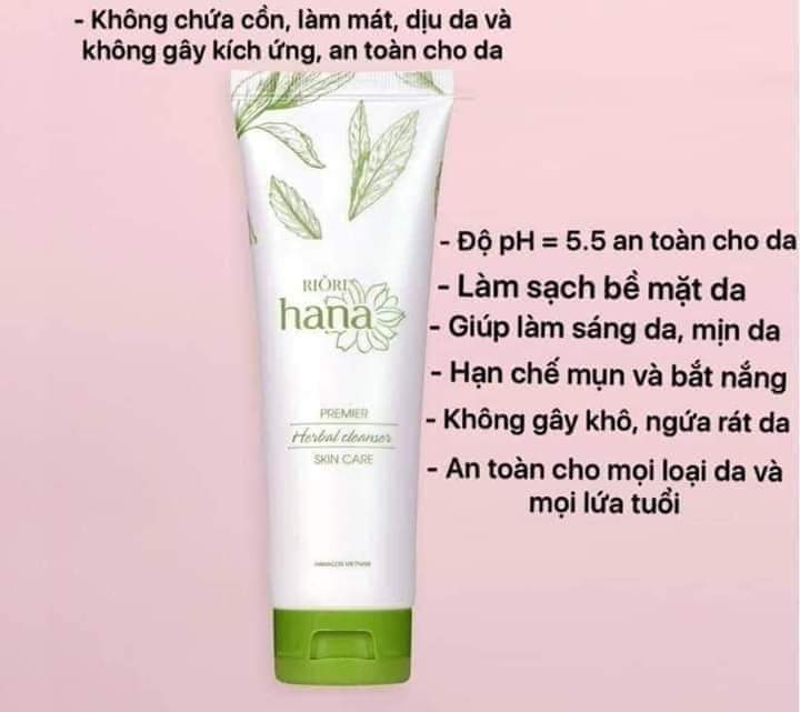 Sữa rửa mặt Riori - Herbal Cleanser 120g