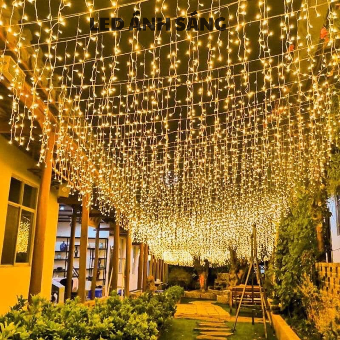 Bộ đèn LED rèm thả màn trang trí ngoài trời