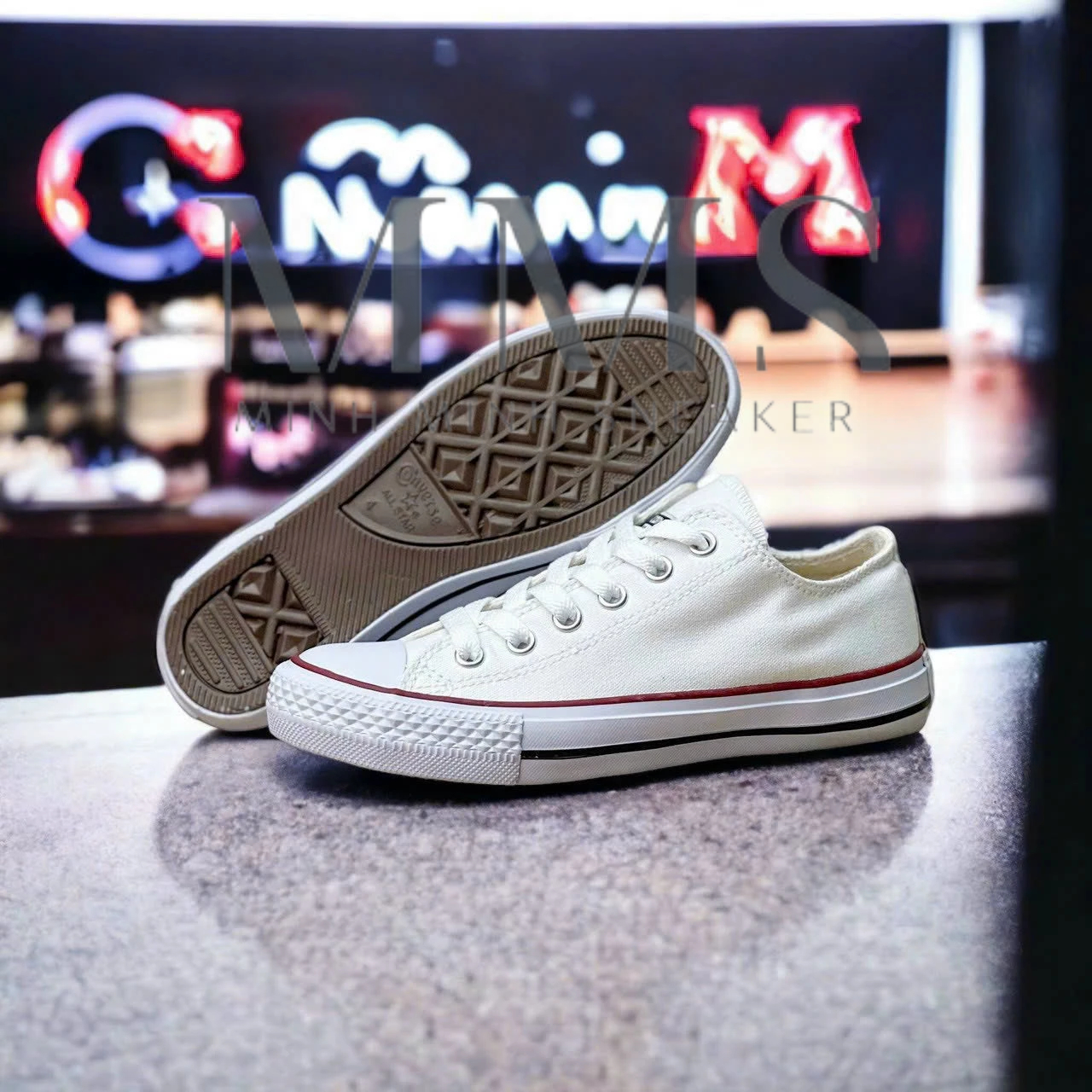 Giày Thể Thao Converse Hàng VNXK - Trắng/Đen - Unisex