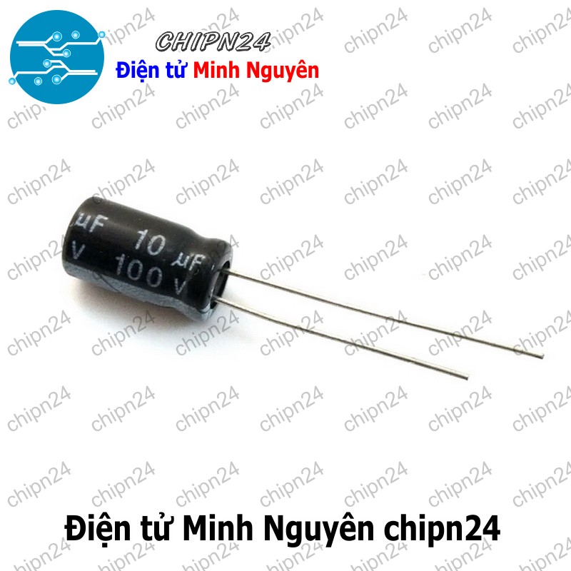 [10 con] (F249) Tụ hóa 10uF 100V (6x11mm) - HH004326