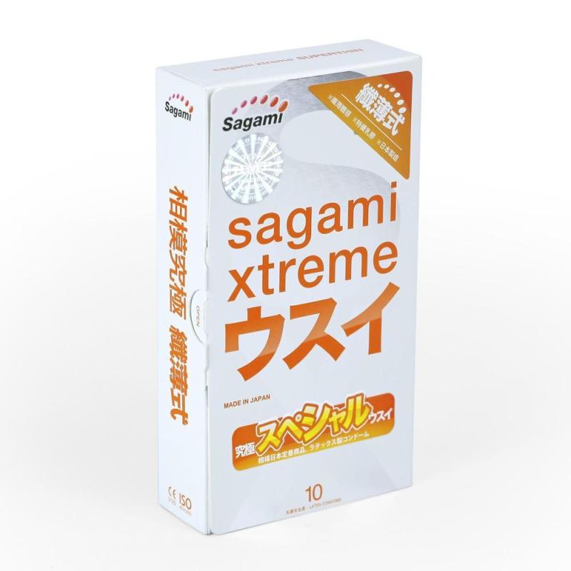 Bao cao su siêu mỏng Sagami Xtreme Superthin (hộp 10 chiếc)