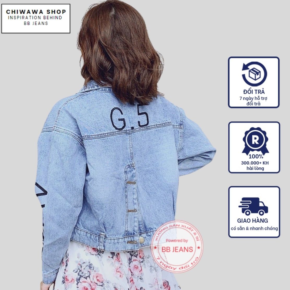 [HCM]Áo khoác nữ áo khoác jean nữ G5  thời trang cao cấp form vừa dưới 58Kg