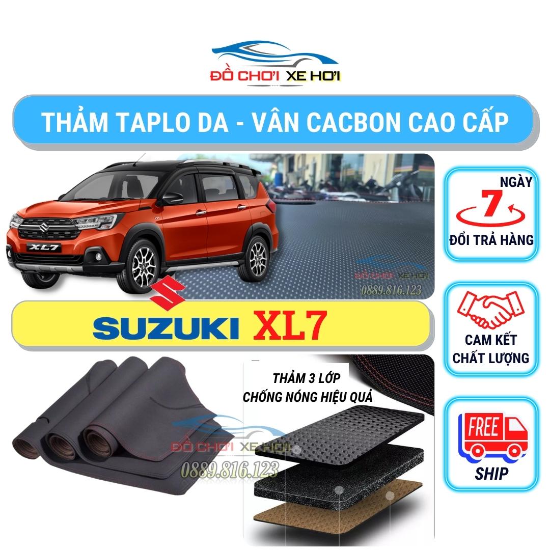 Thảm Taplo Suzuki XL7 Da Vân Carbon Cao Cấp, Chống Nóng Taplo Xe.
