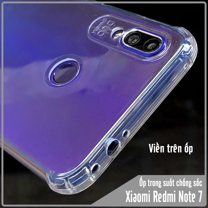 Ốp lưng cho Xiaomi Redmi Note 7, trong suốt chống sốc 6D