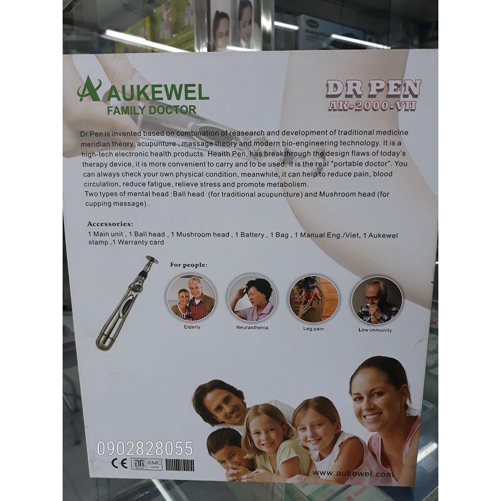 [HCM]BÚT DÒ HUYỆT CHÂM CỨU THÔNG MẠCH GIẢM ĐAU ( thông kinh lạc bằng xung điện) AUKEWEL AK-2000 VII -GERMANY