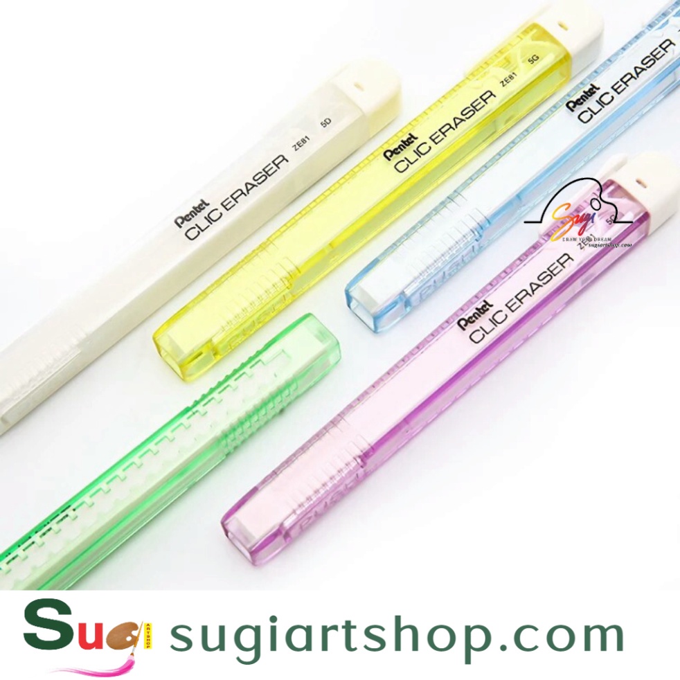 Bút gôm Pentel, Ruột gôm tẩy PENTEL đầu vuông [ Sugi Art Shop ]