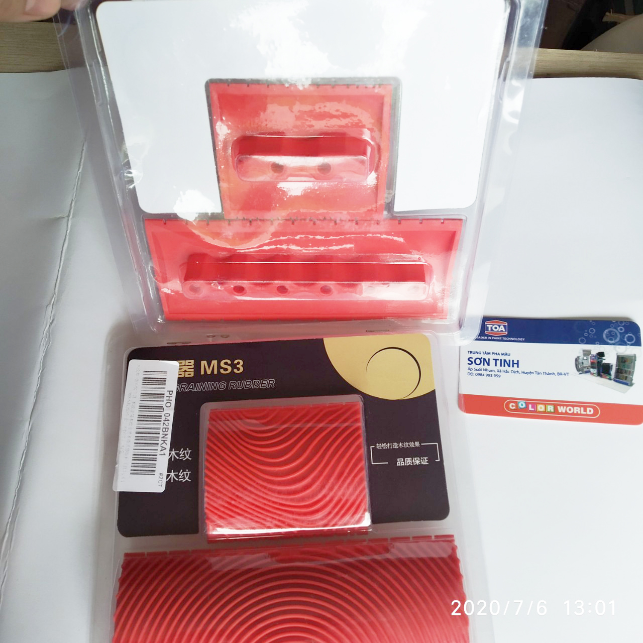 Bộ dụng cụ làm sơn giả gỗ mẫu 1- Cọ tạo vân gỗ