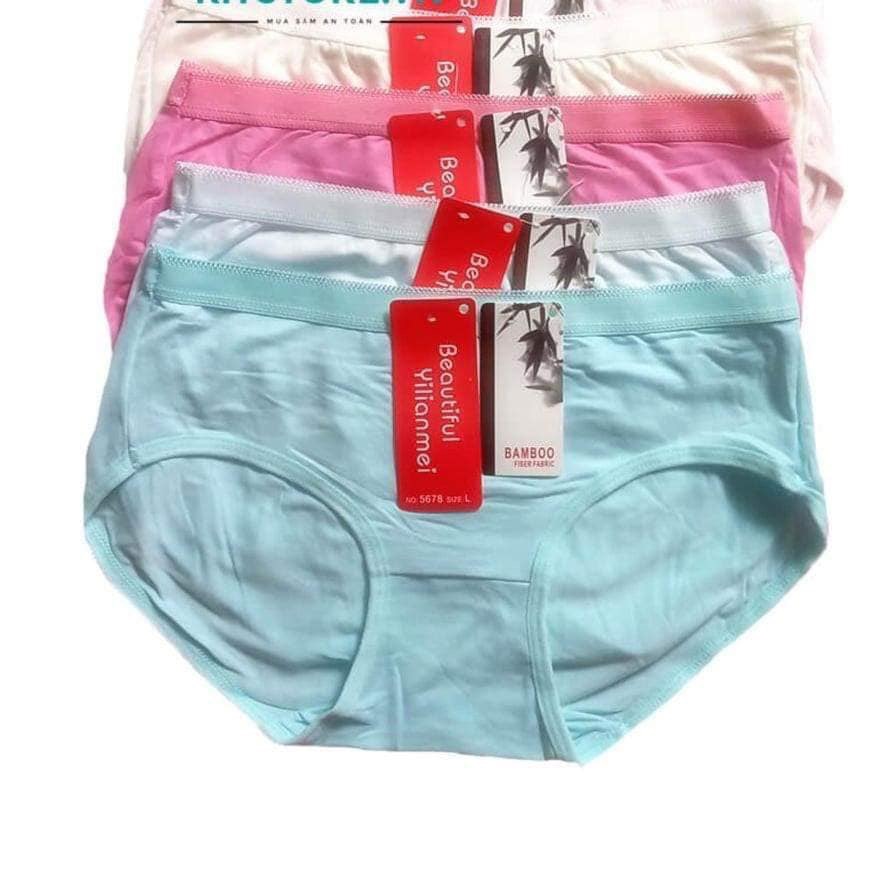 Set 10 quần lót nữ thái lan chất liệu cotton mềm mịn 100% siêu đẹpthiết kế chun bụng co giãn tốtkhông gây hằn lên da khi mặc có BigSize dành cho các chị từ 61-75kg AC-80 Việt Tiến