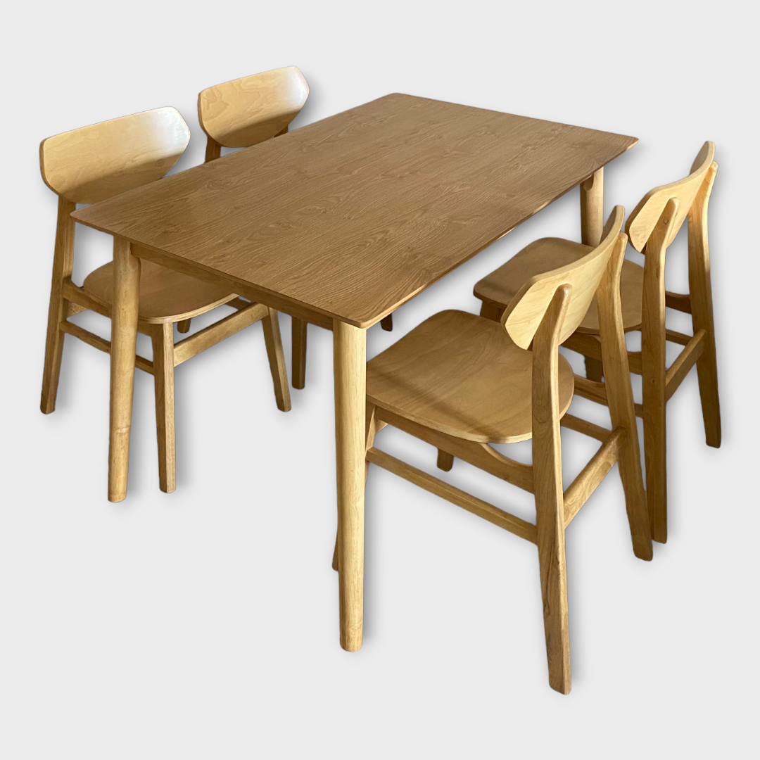 [Freeship][Trả góp 0%] Bộ bàn ghế phòng ăn mặt gỗ 4 - 6 - 8 chỗ  IBIE Paju gỗ cao su, tùy chọn màu sắc, phong cách hiện đại, hàng loại 1 sơn PU 3 lớp chuẩn xuất khẩu Nhật/Hàn