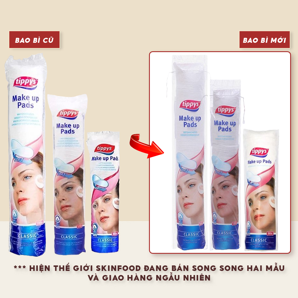 Bông Tẩy Trang Tippys Classic Make Up Pads