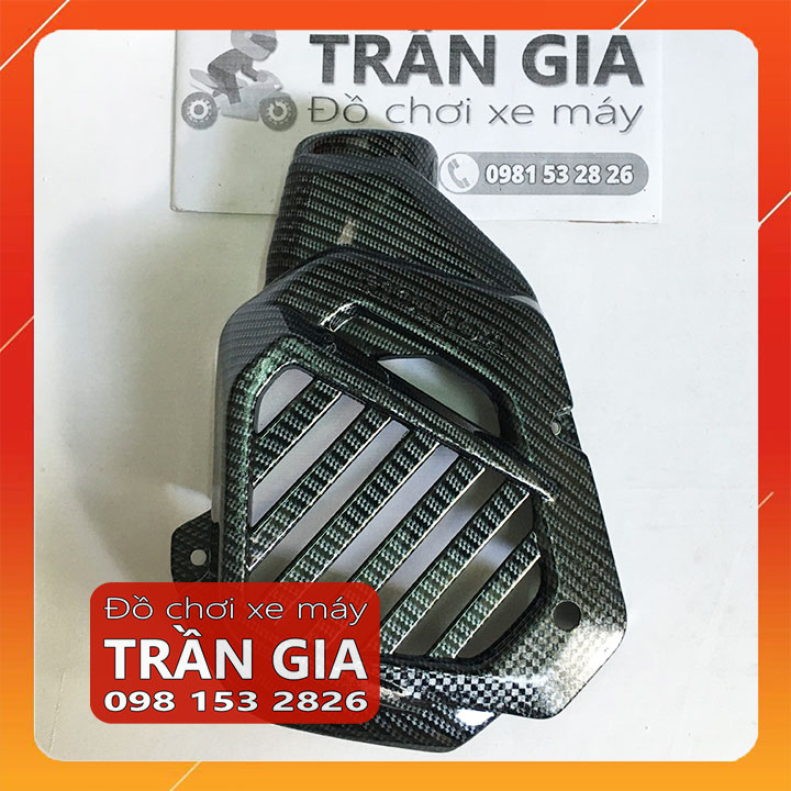 [FreeshipMAX] Ốp che két nước xe AB airblade 2013-2014-2015 che quạt gió air blade cacbon crom - phụ kiện trang trí