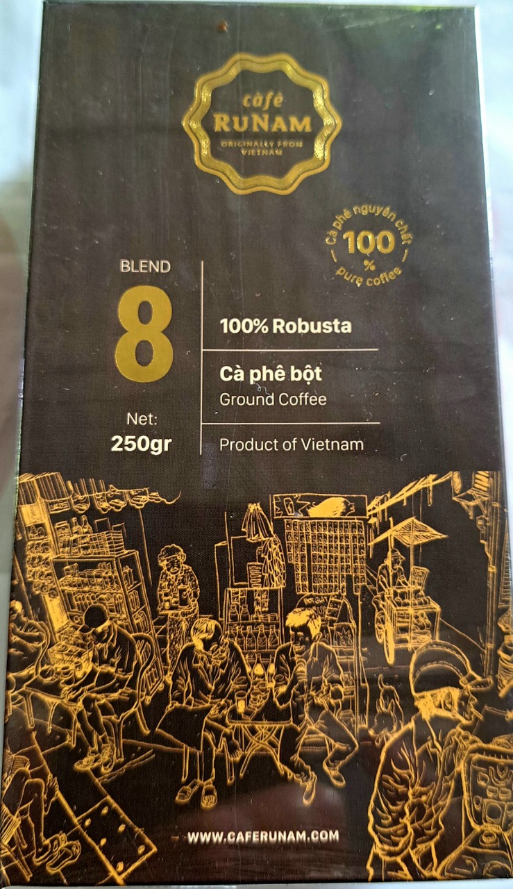 CÀ PHÊ RUNAM COFFEE SỐ 8 BỘT LOẠI 250GR