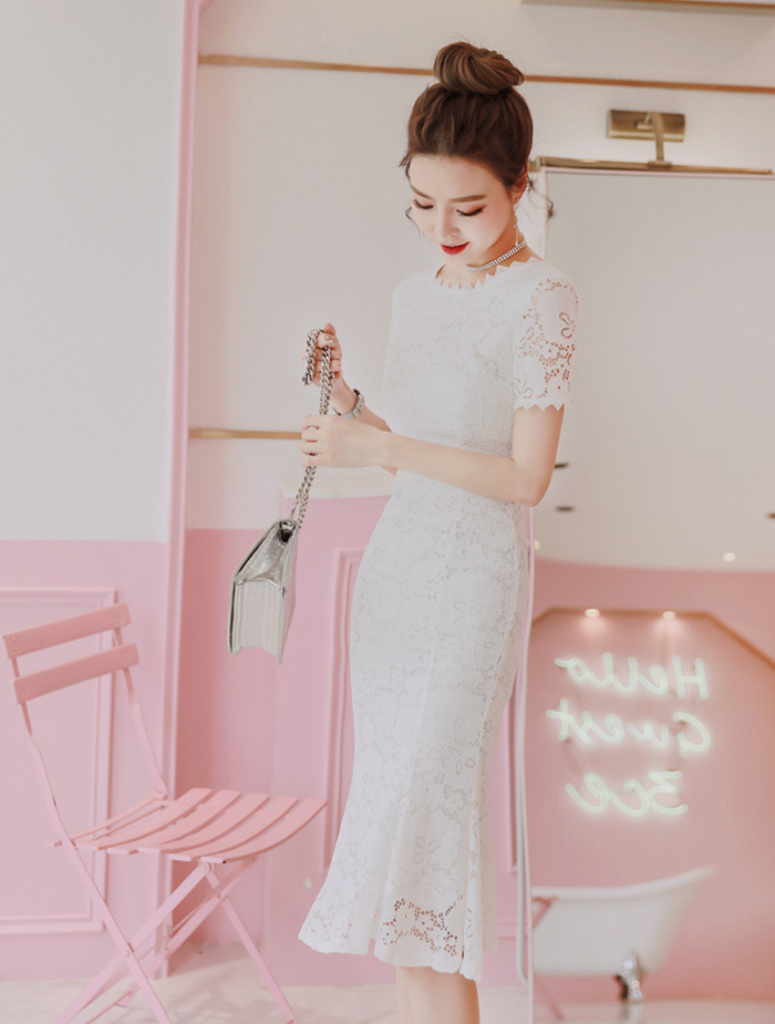 Đầm Body ren đuôi cá [MUA 1 TẶNG 1 SON MAC] Quảng châu cao cấp