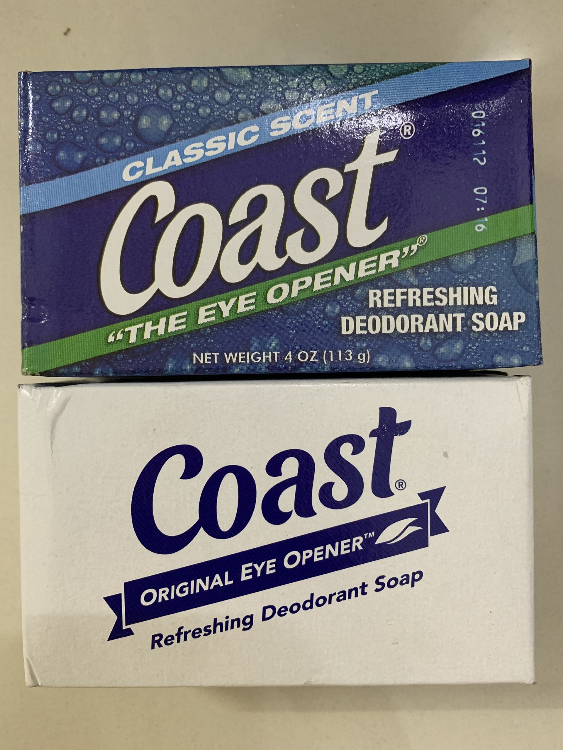 (Hàng MỸ) Xà bông cục Coast xanh / trắng 113g (bán lẻ 1 cục)