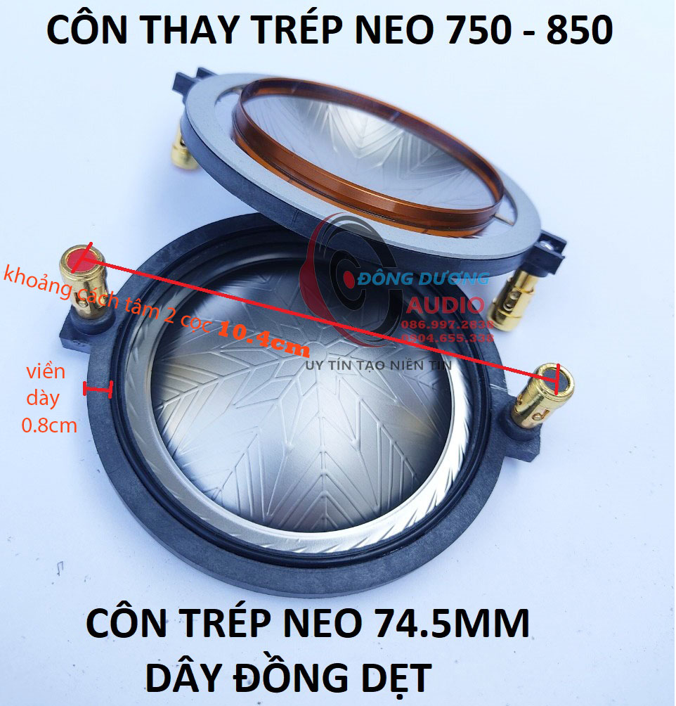 Côn trép neo 750 màng titan sao côn dẹt - coil treble neo 850 - giá 02 coil