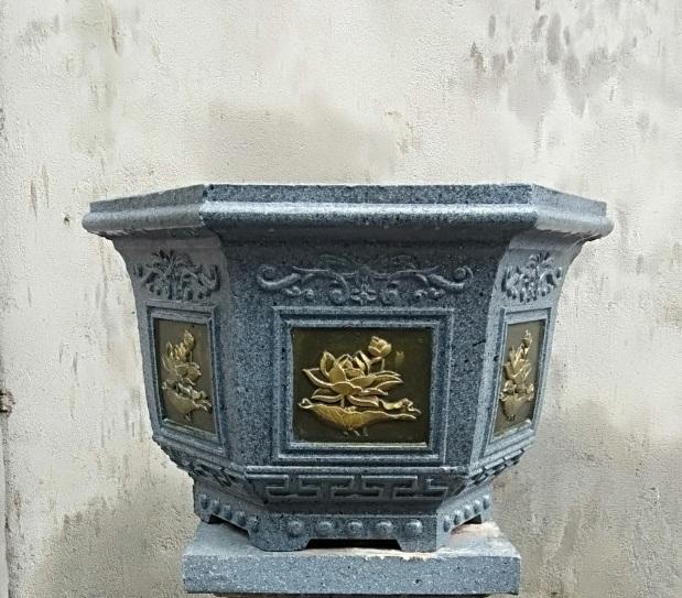 Khuôn chậu lục giác rộng 38cm