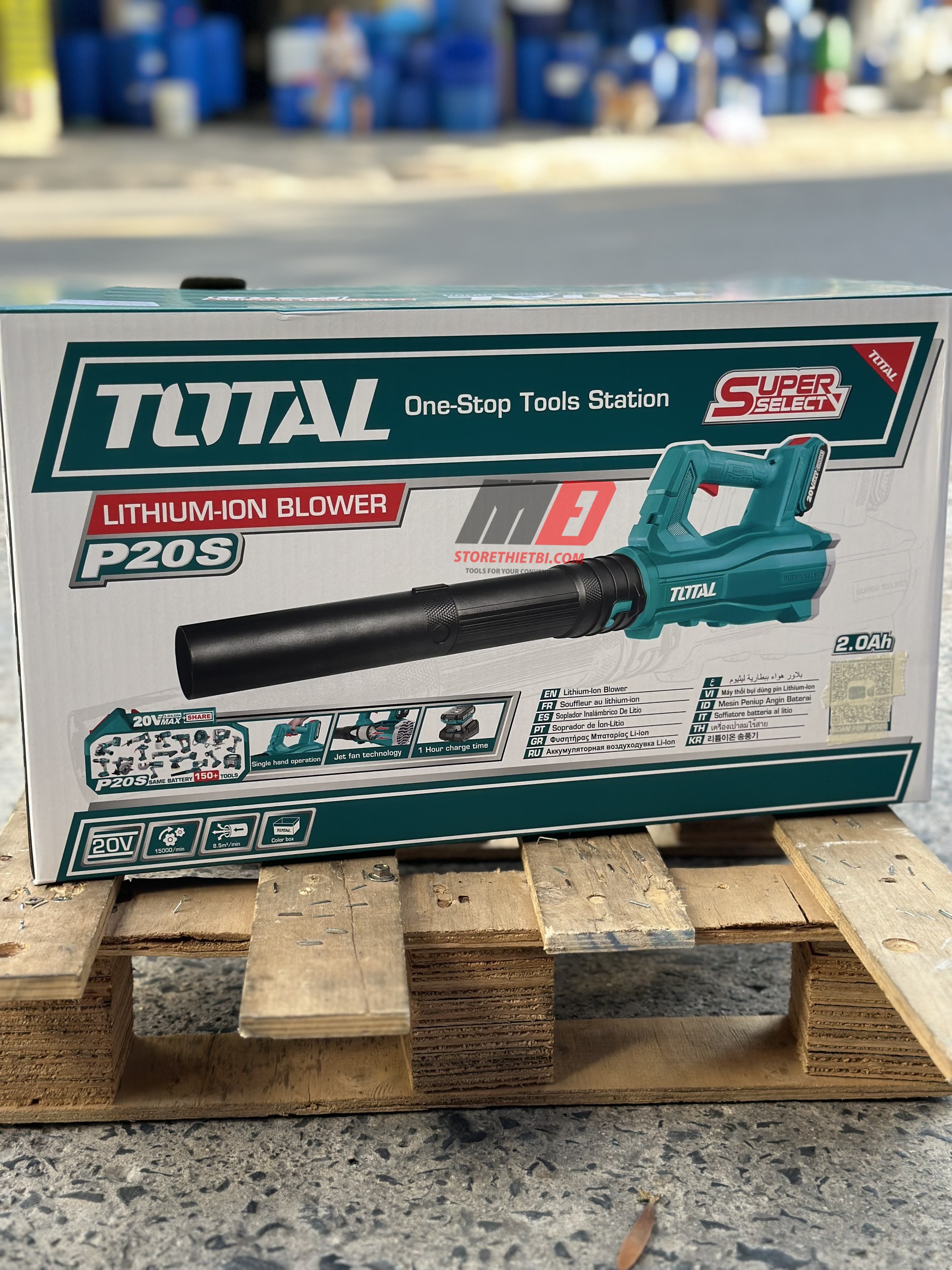 TABLI203235 Máy thổi bụi dùng pin 20v Total (kèm pin 2ah và sạc)