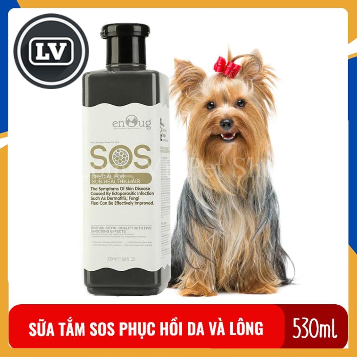 Sữa Tắm Sos Cho Chó Mèo Giúp Phục Hồi, Bảo Vệ, Ngăn Ngừa Viêm Lông Da Chai 530Ml Màu Đen (HÀNG CHÍNH HÃNG)