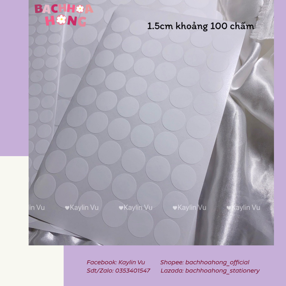 STICKER TRÒN TRẮNG DECO TOPLOADER