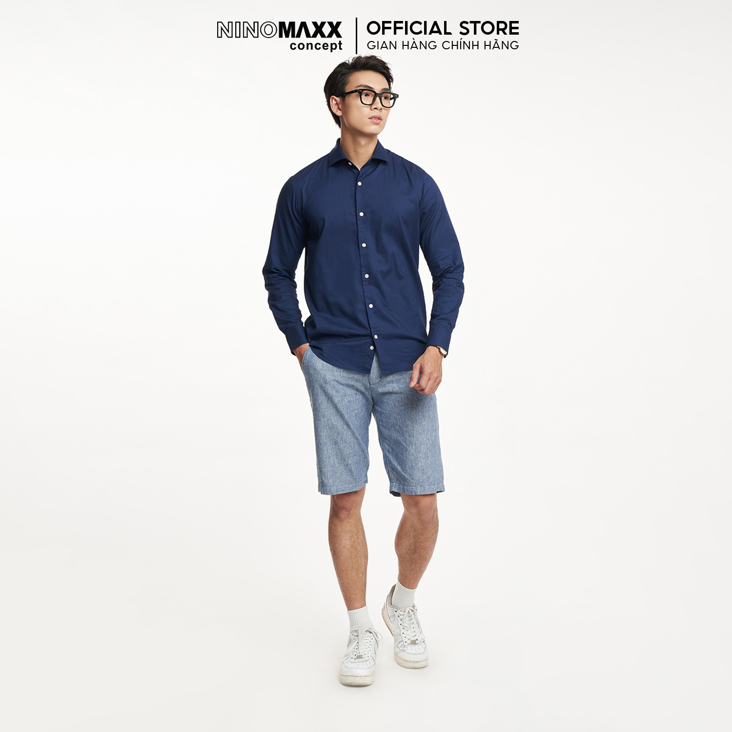 NINOMAXX Áo Sơ Mi Linen Nam Relax Fit 2302003