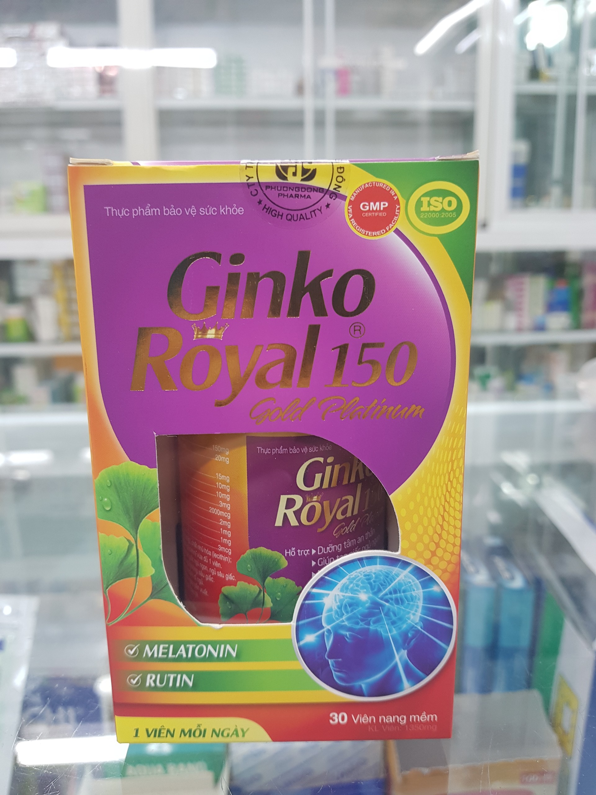 Ginko Royal 150 gold platinum - hỗ trợ dưỡng tâm an thần , ngủ ngon , ngủ sâu
