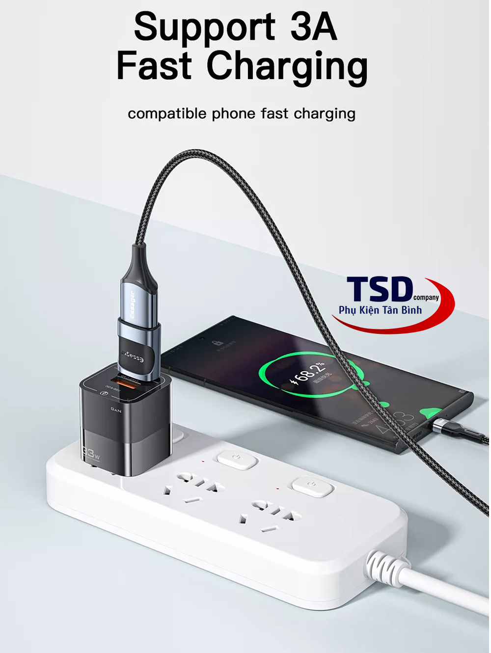 Đầu Chuyển USB Type A Sang USB Type C 3.0 Tốc Độ Cao ESSAGER