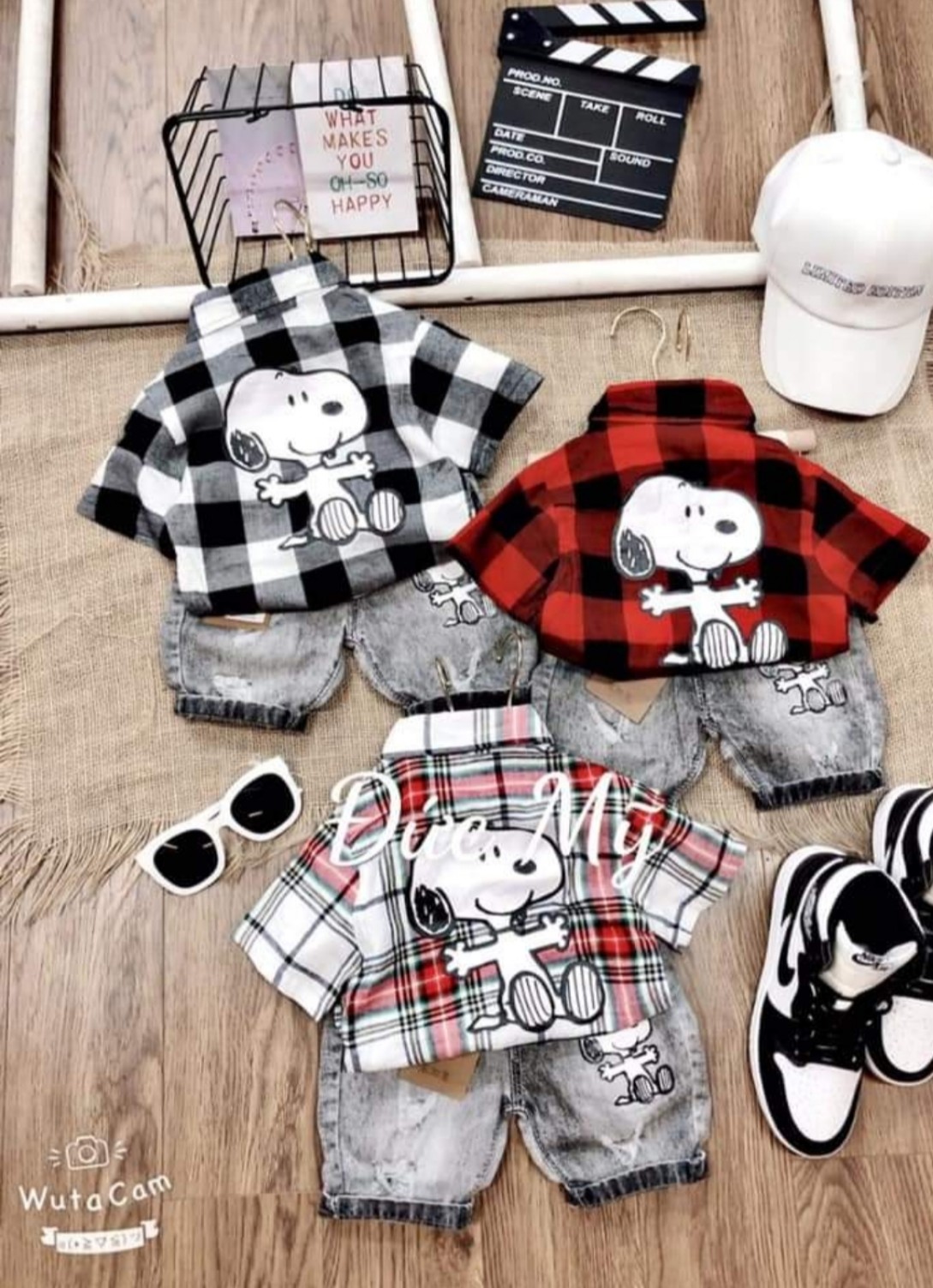 bộ sơ mi cộc tay cho bé trai