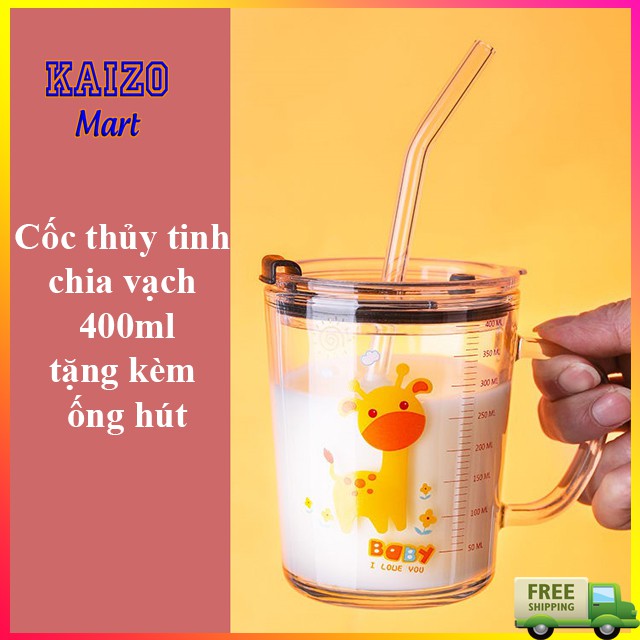 CỐC THỦY TINH YS CÓ CHIA VẠCH 400ML