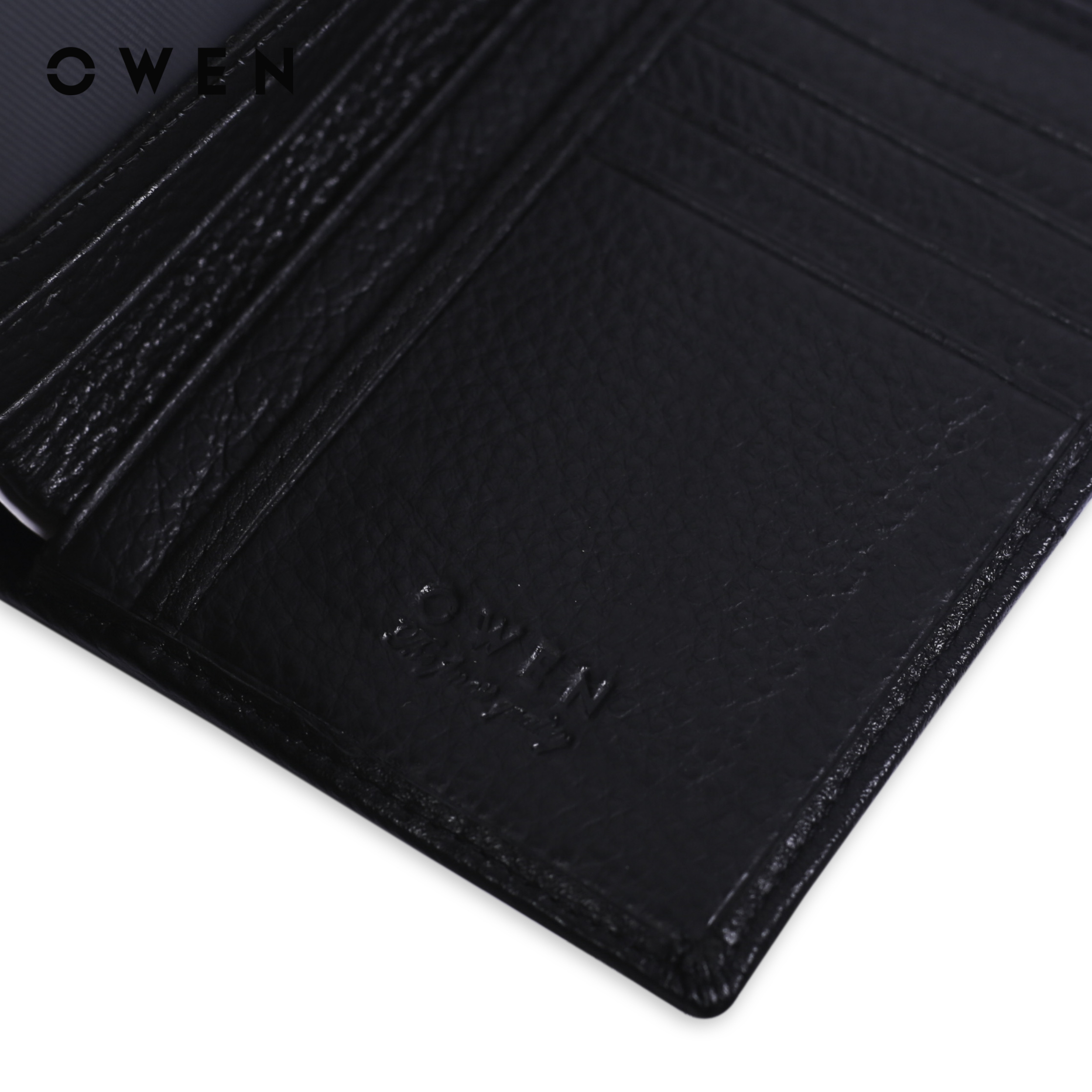 OWEN - Ví da  VD232675 màu Đen chất liệu da thật