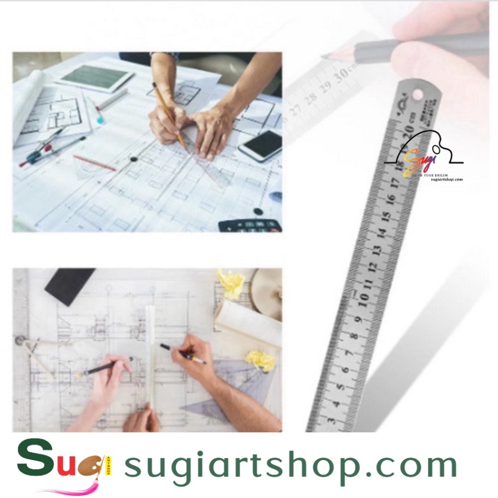 Thước sắt loại dày, thước sắt 30cm