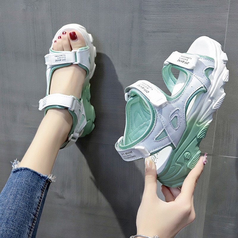 sandal dép nữ quai dù đế cao su non (3 màu)
