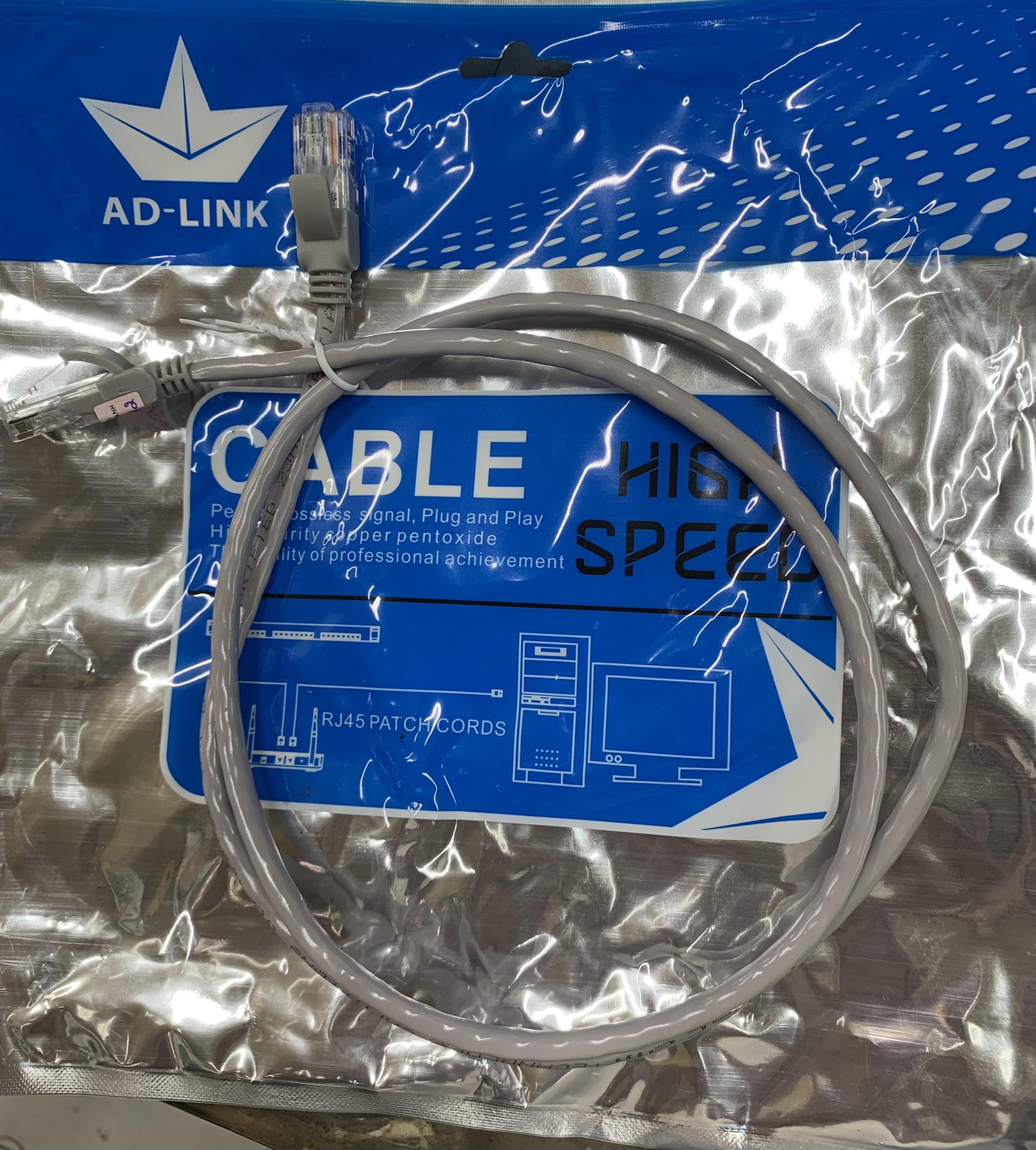 Cáp mạng Cat 5E AD -LINK 1M/2M/3M/5M tặng 2 đầu bấm