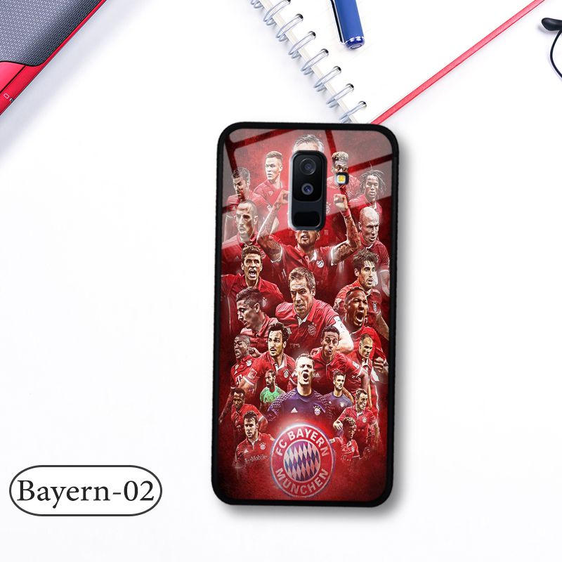 Ốp lưng kính 3D Samsung J8 hình đội bóng