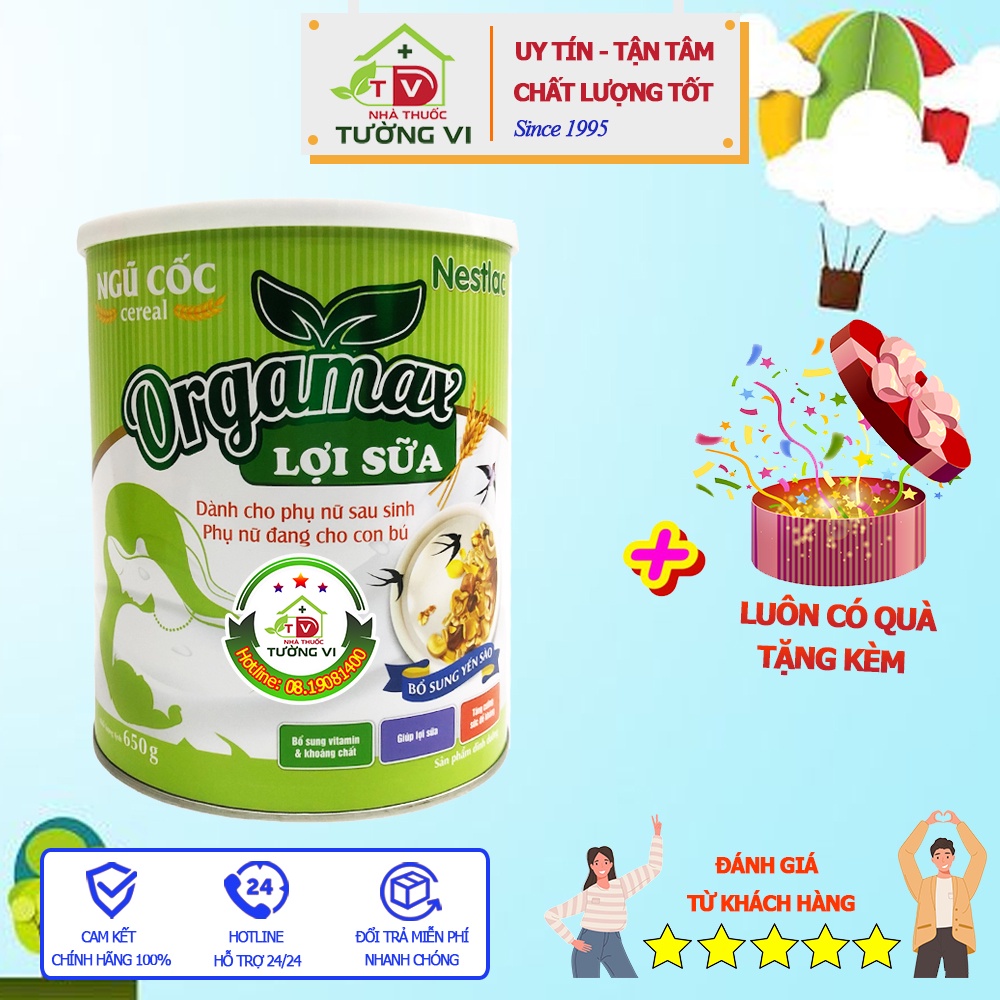 Ngũ cốc cereal orgamax lợi sữa 650g
