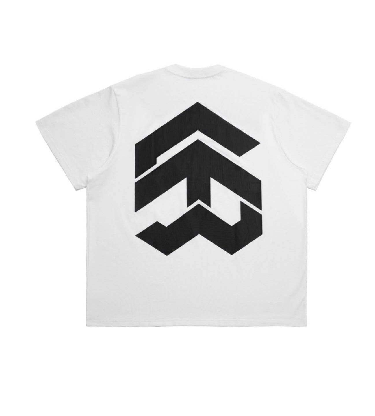 5THEWAY® /solid/ BIG LOGO SQUARE TEE™ in WHITE  aka Áo Thun Trắng Tay Ngắn