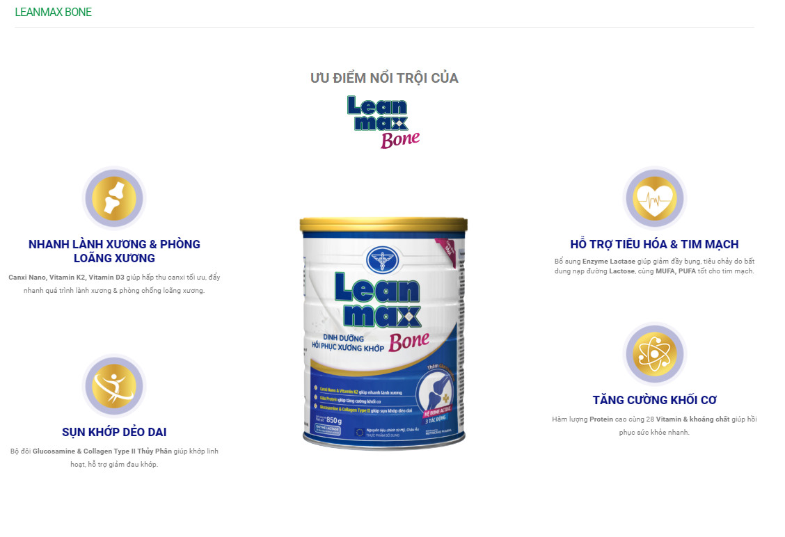 Sữa bột leanmax bone 400gr