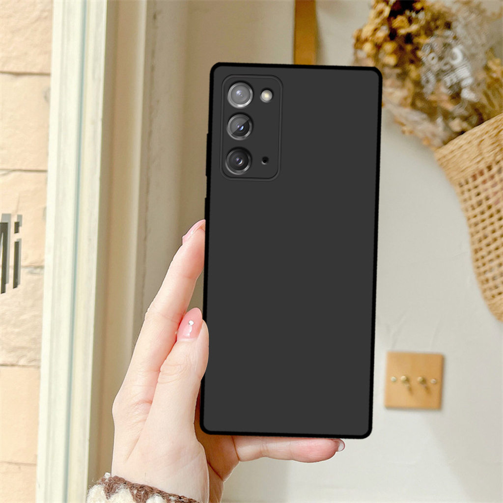 Ốp lưng Samsung Galaxy Note 20 / Note 20 Ultra / Note 20+ viền vuông, cạnh vuông bảo vệ camera, ốp nhám trơn chống bám vân tay