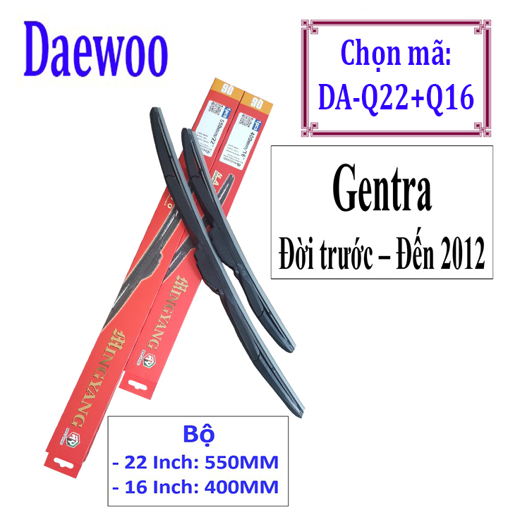Bộ 2 thanh gạt nước mưa ô tô đa năng Nano cao cấp hãng xe Chevrolet Và Daewoo: Cruze-Aveo-Captiva-Trax-Spark-Lacetti-Gentra-Lanos-Matiz-Orlando-Colorado​​​​​​​