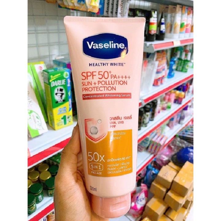 Dưỡng thể vaseline 50x thái chống nắng body spf50 pa+++