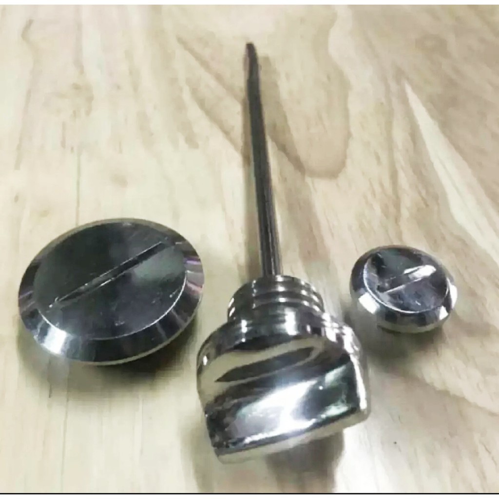 Nút lốc đề + Ty nhớt Inox cho Dream, Wave