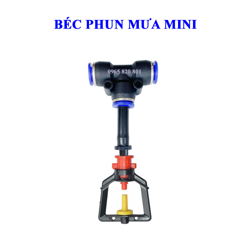 Béc xòe phun mưa mini kèm T 8,10,12mm