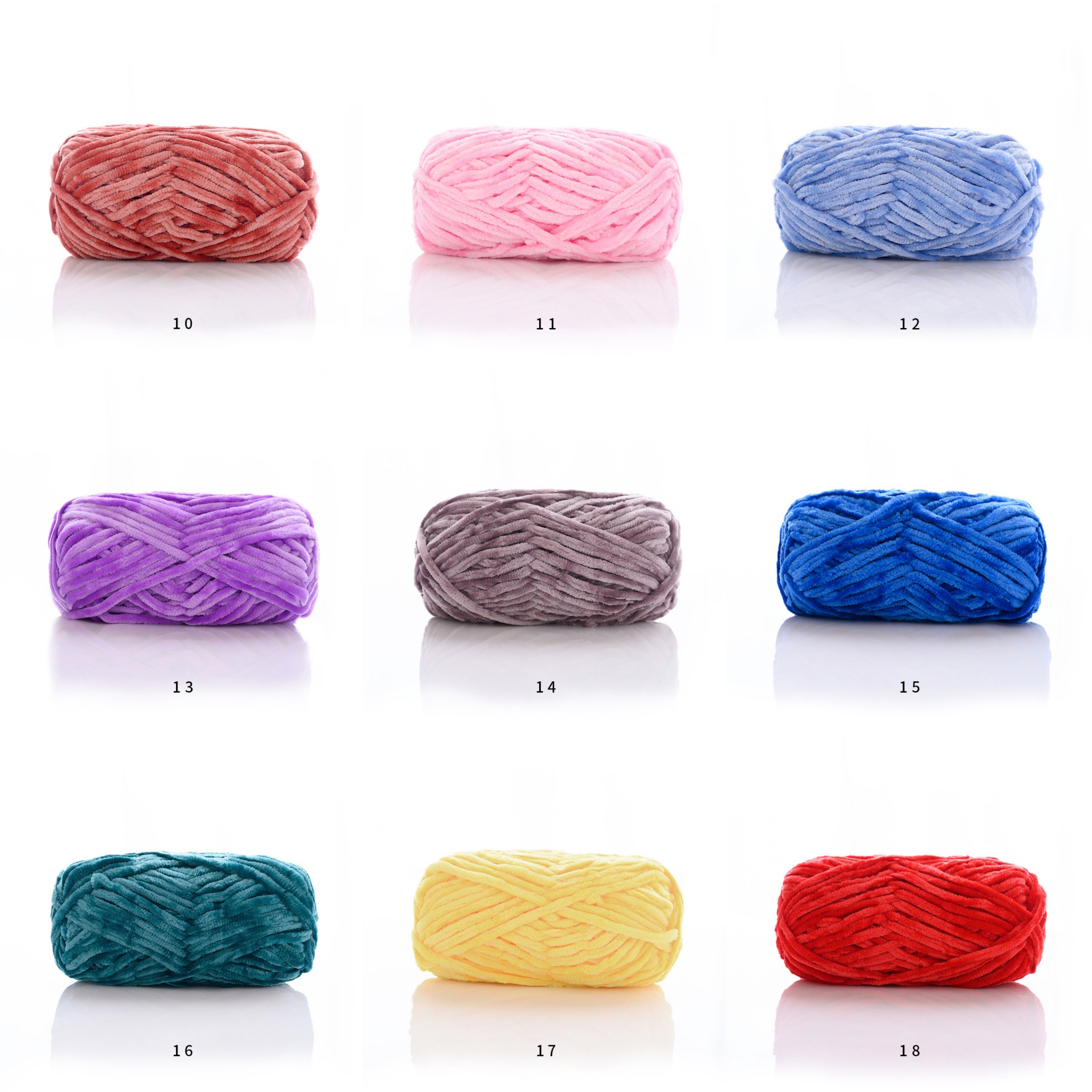 Len nhung Chenille cuộn len sợi len đan móc 100gam 1 cuộn