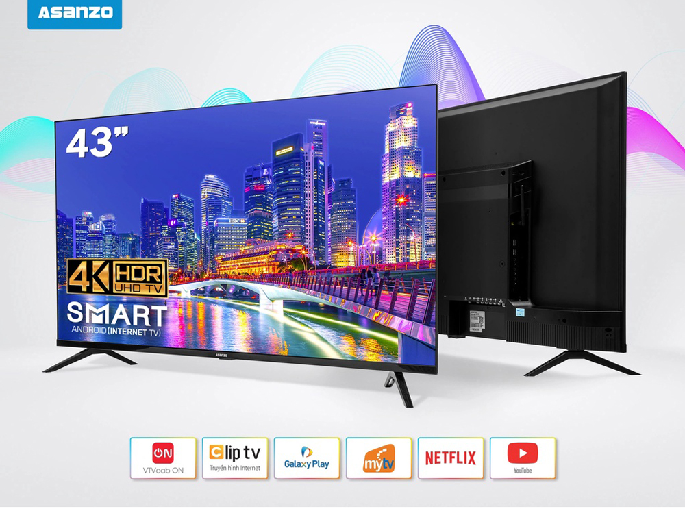 [TRẢ GÓP 0%] Smart Tivi Asanzo 43 Inch 4K 43U73 (Giá áp dụng giao tại HN, HCM& các tỉnh liên hệ shop)