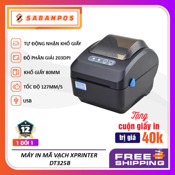 Máy in đơn hàng TMĐT Xprinter DT325B siêu tiết kiệm, TẶNG NGAY 1 CUỘN GIẤY IN TRỊ GIÁ 40K - SABANPOS