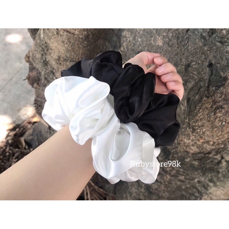 [HCM]Cột tóc vải phi lụa siêu to  cực nhún scrunchies