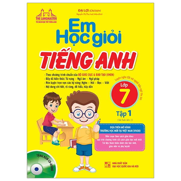 Fahasa - The Langmaster - Em Học Giỏi Tiếng Anh Lớp 7 Tập 1 (Tái Bản 2019)