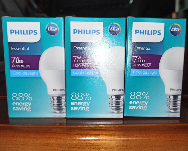 Bộ 3 BÓNG LED BULB 7W PHILIPS (sáng trắng)