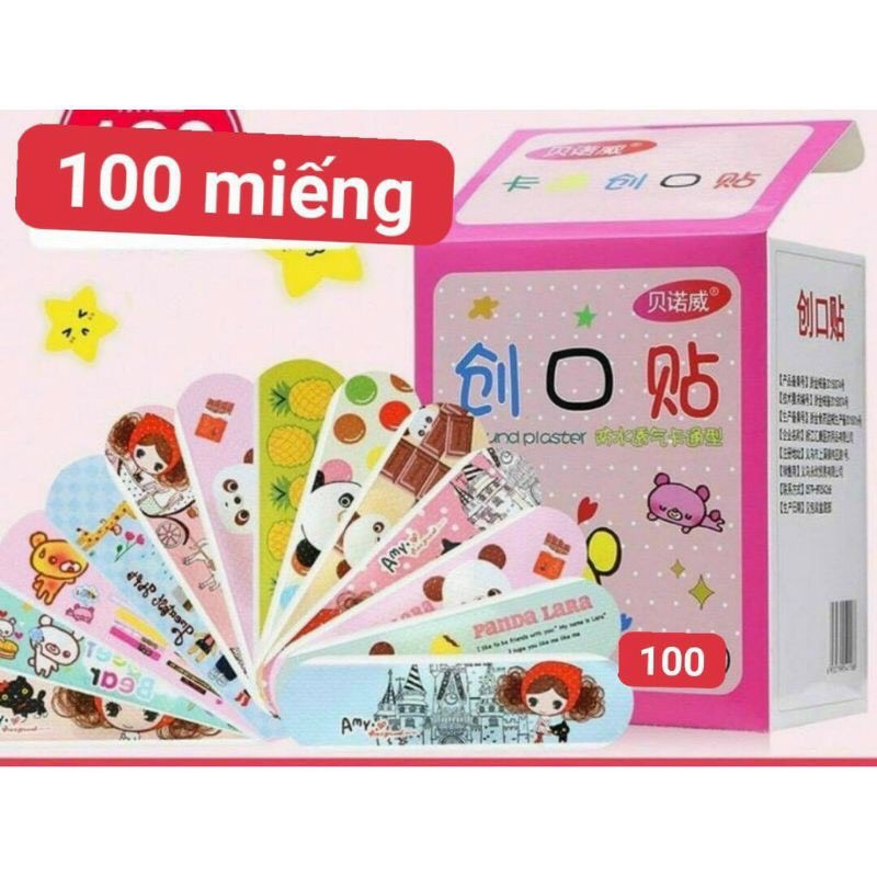 Băng cá nhân hàn quốc Hộp 100 miếng