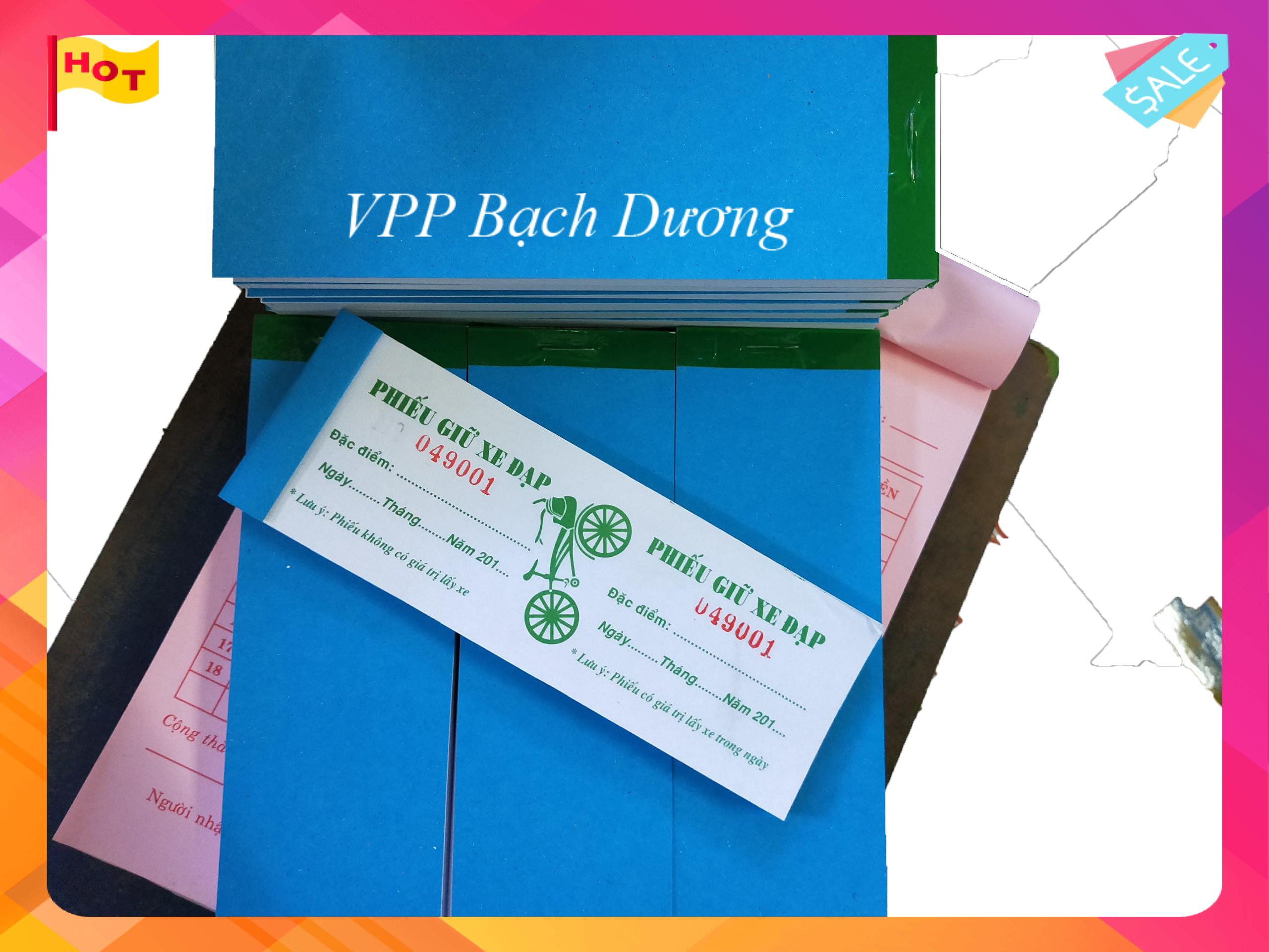 Vé giữ xe đạp - 10 cuốn - Vé gửi xe đạp