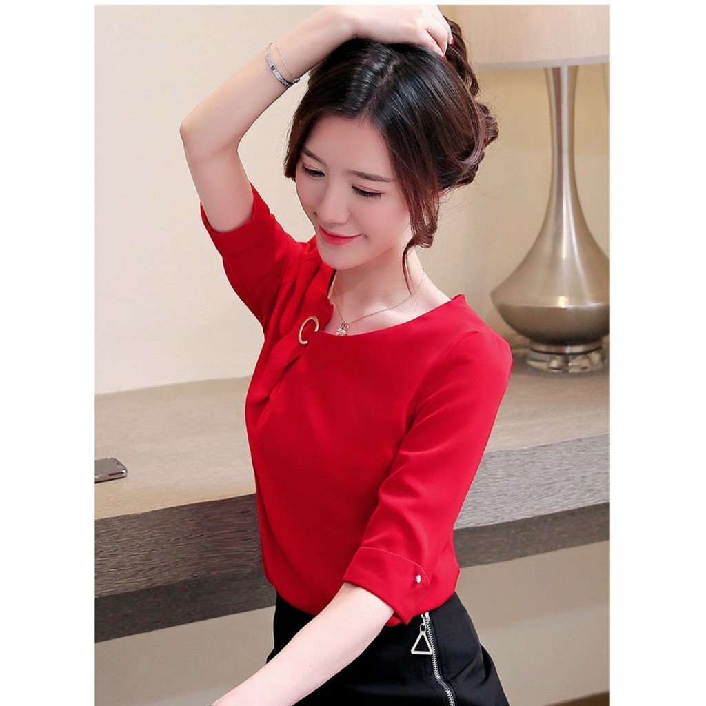 [HCM]ÁO KIỂU TAY LỠ CỔ CÁCH ĐIỆU
